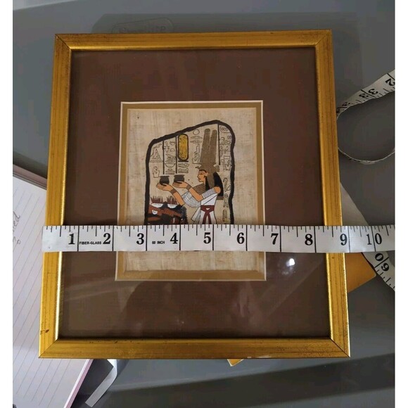 Contemporary Egyptian Style Papyrus Egyptian Handpainted Isis Goddess - Picture 5 of 7